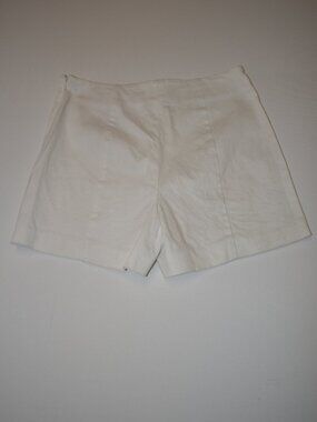 Gianni Bini White Summer Shorts-Women's Size Small-Side Zipper - Flat Front